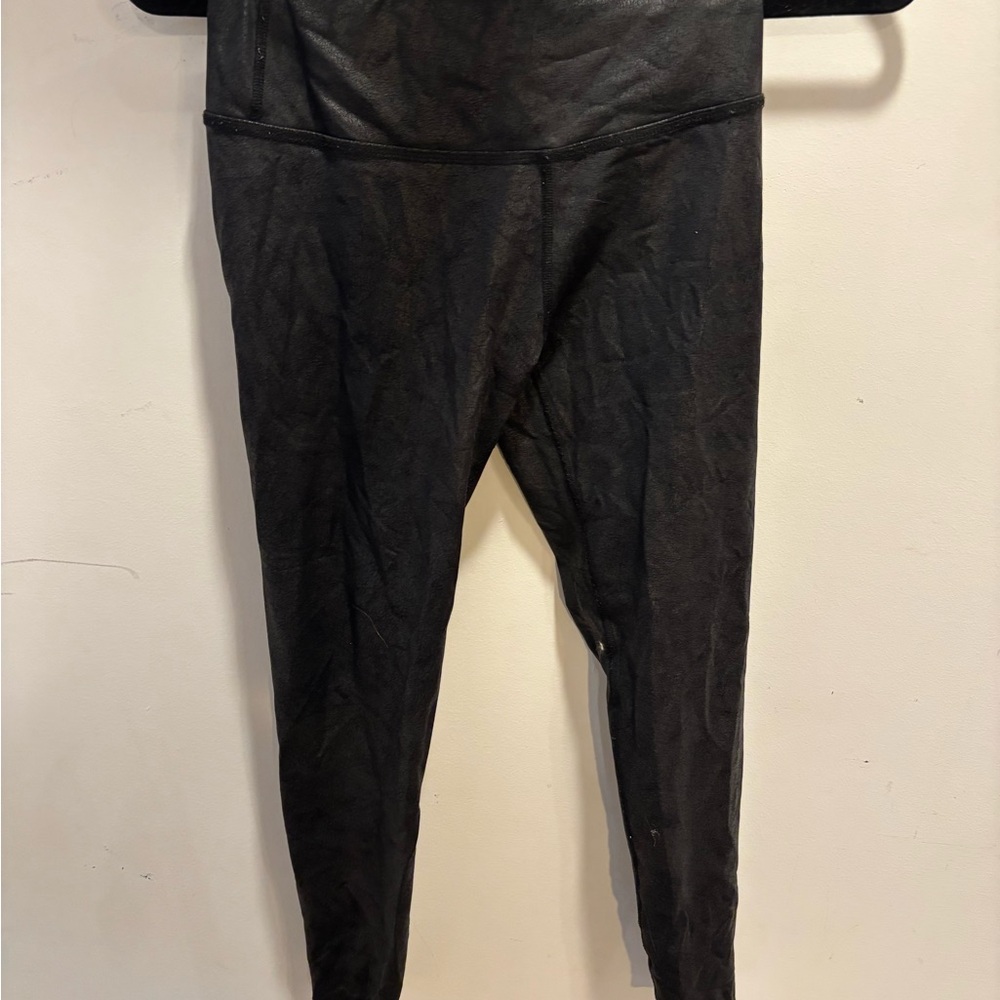 Beyond Yoga Black faux leather Leggings